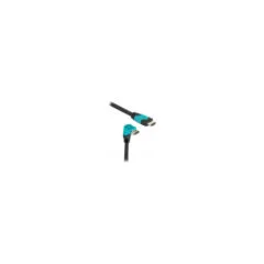 Delock High Speed HDMI Kabel Stecker gerade zu Stecker 90° unten gewinkelt 48 Gbps 8K 60 Hz 3 m