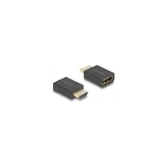 DELOCK High Speed HDMI with Ethernet Adapter Stecker zu Buchse 8K 60 Hz schwarz