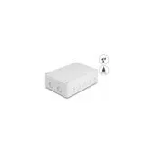 Delock Installationsgehäuse mit Kabeleinführungen 180 x 125 x 57 mm grau