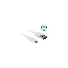 Delock Kabel EASY-USB 2.0 Typ-A Stecker to EASY-USB 2.0 Typ Micro-B Stecker 0.5 m weiß