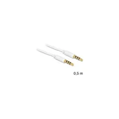 Delock Kabel Klinke 3.5 mm 4 Pin Stecker to Stecker 0.5 m