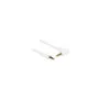 Delock Kabel Klinke 3.5 mm 4 Pin Stecker to Stecker gewinkelt 0.5 m weiß