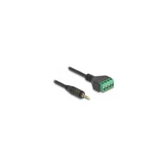 Delock Kabel Klinkenstecker 2.5 mm 4 Pin zu Terminalblock Adapter 20 cm