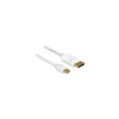 DELOCK Kabel mini DisplayPort 1.2 Stecker to DisplayPort Stecker 0.5 m weiss 4K