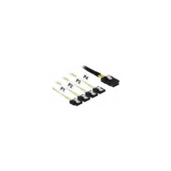 Delock Kabel Mini SAS SFF-8087 to 4 x SATA 7 Pin 0.5 m Metall