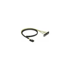 Delock Kabel Mini SAS SFF-8087 to 4 x SATA 7 Pin gewinkelt 0.5 m