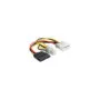 Delock Kabel Power Molex 4 Pin Stecker to SATA 15 Pin Buchse + P4 Stecker
