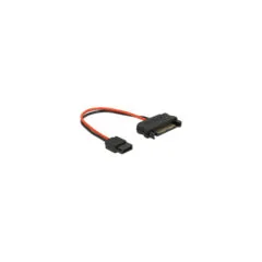 Delock Kabel Power SATA 15 Pin Stecker to Power Slim SATA 6 Pin Buchse 10 cm