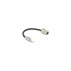 Delock Kabel RJ45 Stecker feldkonfektionierbar zu Keystone Modul RJ45 Buchse Cat.6A 25 cm