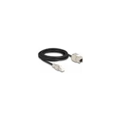 Delock Kabel RJ45 Stecker feldkonfektionierbar zu Keystone Modul RJ45 Buchse Cat.6A 3 m