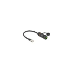 Delock Kabel RJ45 Stecker zu RJ45 Buchse Cat.6A zum Einbau mit M20 Gewinde und Gehäuse IP68 staub- und wasserdicht 25...