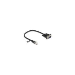 Delock Kabel RJ45 Stecker zu Seriell RS-232 D-Sub 9 Stecker 30 cm schwarz