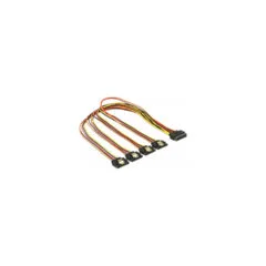 Delock Kabel SATA 15 Pin Strom Stecker mit Einrastfunktion to SATA 15 Pin Strom Buchse 4 x gerade 50 cm
