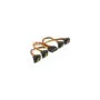 Delock Kabel SATA 15 Pin Strom Stecker mit Einrastfunktion to SATA 15 Pin Strom Buchse 4 x unten 15 cm