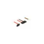 Delock Kabel SATA 6 Gb s 7 Pin Buchse + Floppy 4 Pin Strom Buchse (5 V + 12 V) to SATA 22 Pin Buchse gerade 30 cm