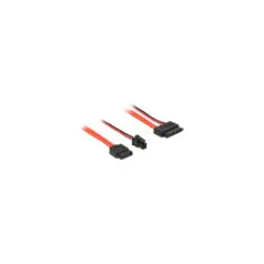 Delock Kabel SATA 6 Gb s 7 Pin Buchse + Micro Fit 3.0 4 Pin Strom Stecker to Slim SATA 13 Pin Buchse 30 cm