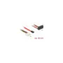 Delock Kabel SATA 6 Gb s 7 Pin Buchse + Molex 4 Pin Strom Stecker to SATA 22 Pin Buchse oben gewinkelt Metall 30 cm