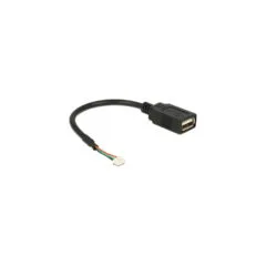 Delock Kabel USB 2.0 Pfostenbuchse 1.25 mm 4 Pin to USB 2.0 Typ-A Buchse 15 cm