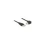 DELOCK Kabel USB 2.0 Typ-A Stecker to USB 2.0 Typ-B Stecker gewinkelt 5m schwarz
