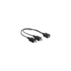 Delock Kabel USB micro-B Buchse to 2 x USB micro-B Stecker 20 cm
