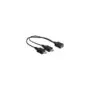 Delock Kabel USB micro-B Buchse to 2 x USB micro-B Stecker 20 cm