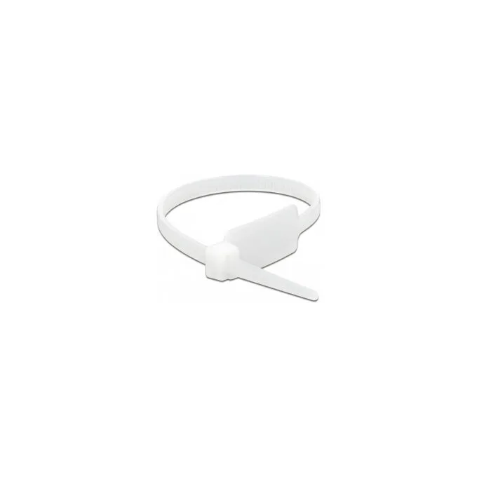 Delock Kabelbinder mit Beschriftungsfeld L 190 x B 4.8 mm weiß 10 Stück — image 3