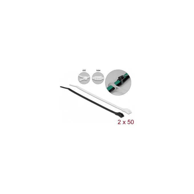Delock Kabelbinder mit flachem Kopf L 370 x B 4.6 mm 100 Stück — image 4