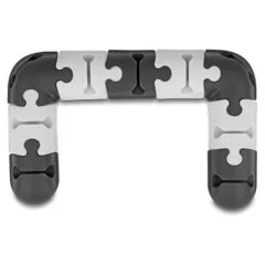 Delock Kabelhalter selbstklebend modular Set 9 Stück schwarz grau