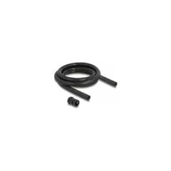 Delock Kabelschutzschlauch 2 m x 18.5 mm mit 2 x PG13.5 Schlauchverschraubung Set schwarz