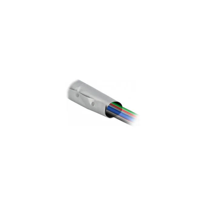 Delock Kabelschutzschlauch mit Knopfverschluss hitzebeständig 2 m x 70 mm grau schwarz — image 3