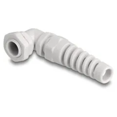 Delock Kabelverschraubung mit Zugentlastung 90° gewinkelt PG9 grau