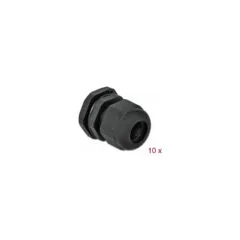 Delock Kabelverschraubung PG16 10 Stück schwarz