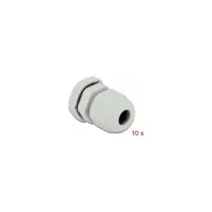 Delock Kabelverschraubung PG9 10 Stück grau