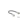 Delock Keystone Modul HDMI Buchse 250° to HDMI Buchse mit Kabel weiß