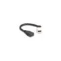 Delock Keystone Modul Kabel HDMI Buchse zu Buchse 45° gewinkelt 8K 60 Hz 20 cm schwarz