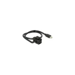 Delock Keystone Modul mini DisplayPort Buchse 110° to mini DisplayPort Stecker mit Kabel schwarz