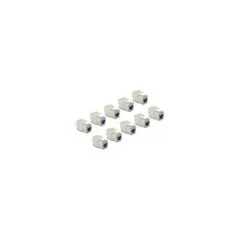 Delock Keystone Modul RJ45 Buchse zu LSA Cat.6A werkzeugfrei grau Set 10 Stück
