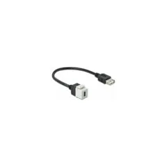 Delock Keystone Modul USB 2.0 C Buchse to USB 2.0 A Buchse mit Kabel