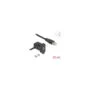 Delock Keystone Modul USB 2.0 Typ-A Einbaubuchse 45° gewinkelt zu Typ-A Stecker mit 30 cm Kabel schwarz
