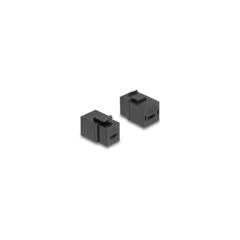 Delock Keystone Modul USB 2.0 Type-CTM Buchse zu Buchse schwarz