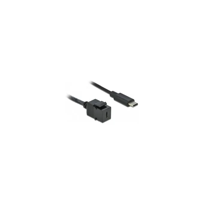 Delock Keystone Modul USB 5 Gbps Type-CTM Buchse zu USB Type-CTM Stecker mit Kabel 25 cm — image 2