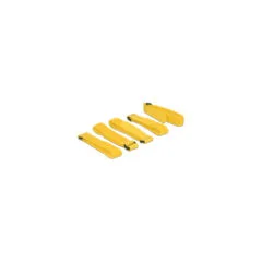 Delock Klett-Kabelbinder L 300 mm x B 20 mm 5 Stück mit Schlaufe gelb