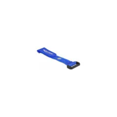 Delock Klett-Kabelbinder mit Schlaufe und Befestigungsöse L 150 x B 20 mm blau 5 Stück