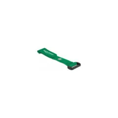 Delock Klett-Kabelbinder mit Schlaufe und Befestigungsöse L 150 x B 20 mm grün 5 Stück