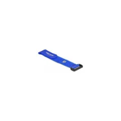 Delock Klett-Kabelbinder mit Schlaufe und Befestigungsöse L 190 x B 25 mm blau 5 Stück