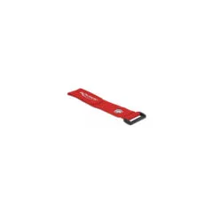 Delock Klett-Kabelbinder mit Schlaufe und Befestigungsöse L 280 x B 38 mm rot 3 Stück