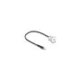 Delock Klinke 3,5 mm 3 Pin Einbaubuchse mit Kabelpeitsche Stecker 30 cm Aluminium