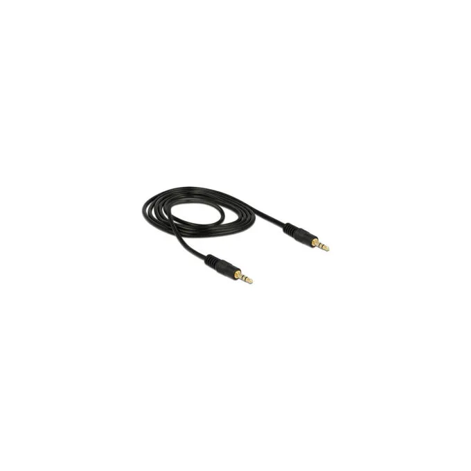 Delock Klinkenkabel 3.5 mm 3 Pin Stecker to Stecker 1 m schwarz — image 2