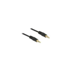 Delock Klinkenkabel 3.5 mm 3 Pin Stecker to Stecker 1 m schwarz