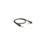 Delock Klinkenkabel 3.5 mm 3 Pin Stecker to Stecker gewinkelt 0.5 m schwarz
